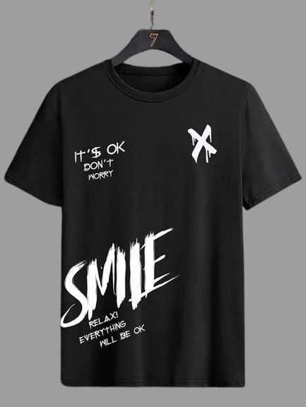 Stylish Half Sleeve T-shirt(লকেট হবে না)