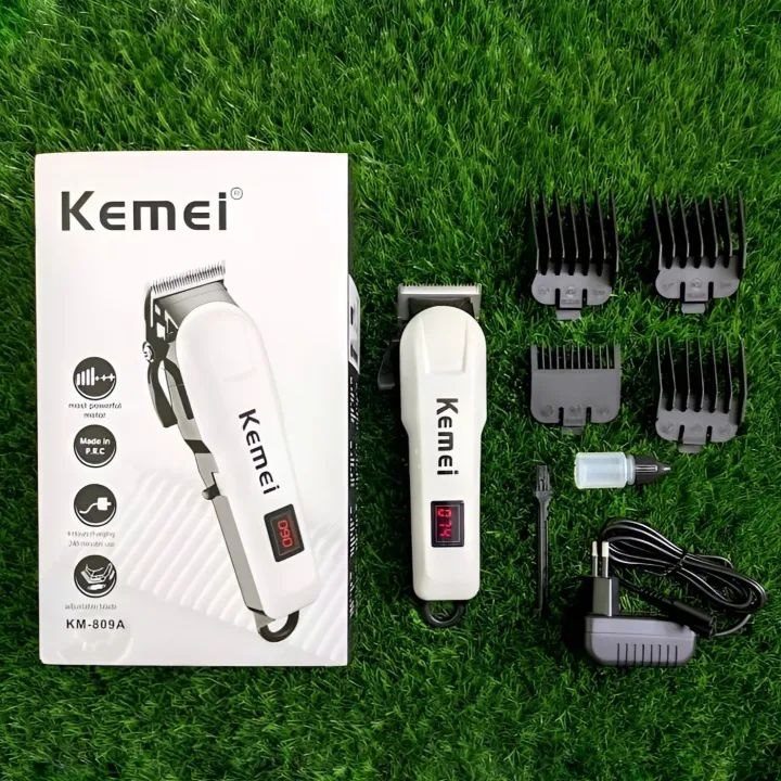 ✨ Kemei KM-809A Digital Electric Rechargeable Professional Hair Clipper Trimmer ✨