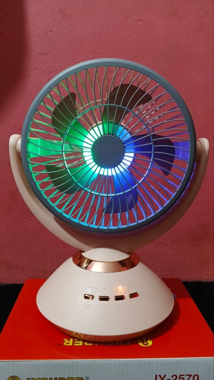 💥JYSUPER JY-2570! 🔥 Fan + LED Light + Premium Look 😍 25-20 ঘন্টা ব্যাকআপ।বাতাসে একদম ঝড়! 🌬️💙