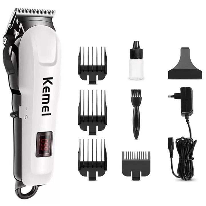 ✨ Kemei KM-809A Digital Electric Rechargeable Professional Hair Clipper Trimmer ✨