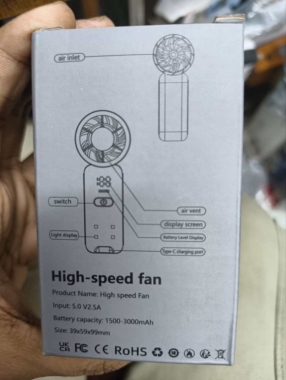 💥High speed fan Turbo fan light💥