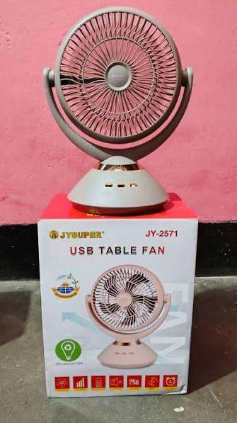 🌬️ সব Time Bazaar নিয়ে এলো JYSUPER JY-2571 রিচার্জable USB Table Fan 🔥