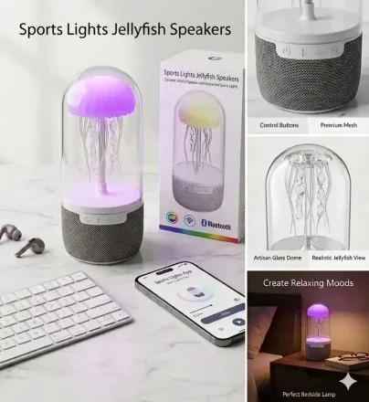 🌈 Aura Light Magnetic Jellyfish Bluetooth Speaker