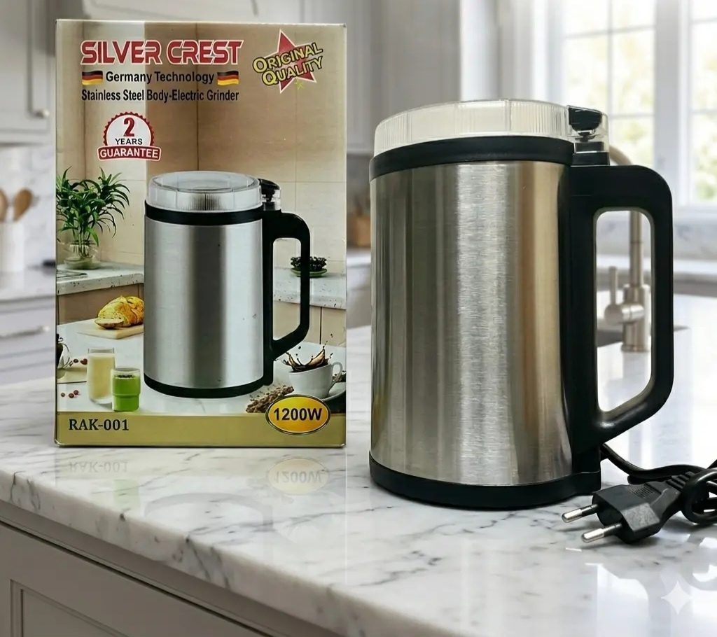 Silver Crest Stainless Steel Electric Mini Grinder