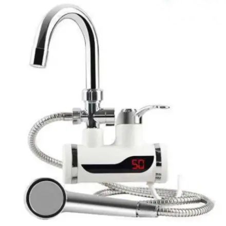 Electric Instant Hot Water Tap with Hand Shower with led Display