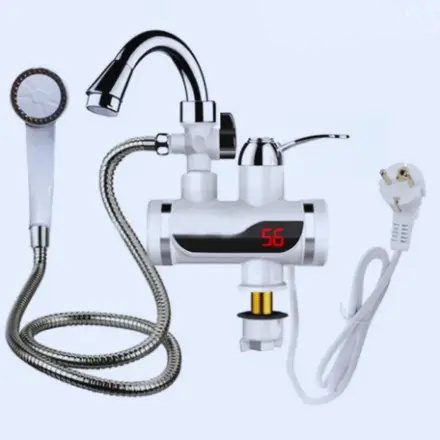 Electric Instant Hot Water Tap with Hand Shower with led Display