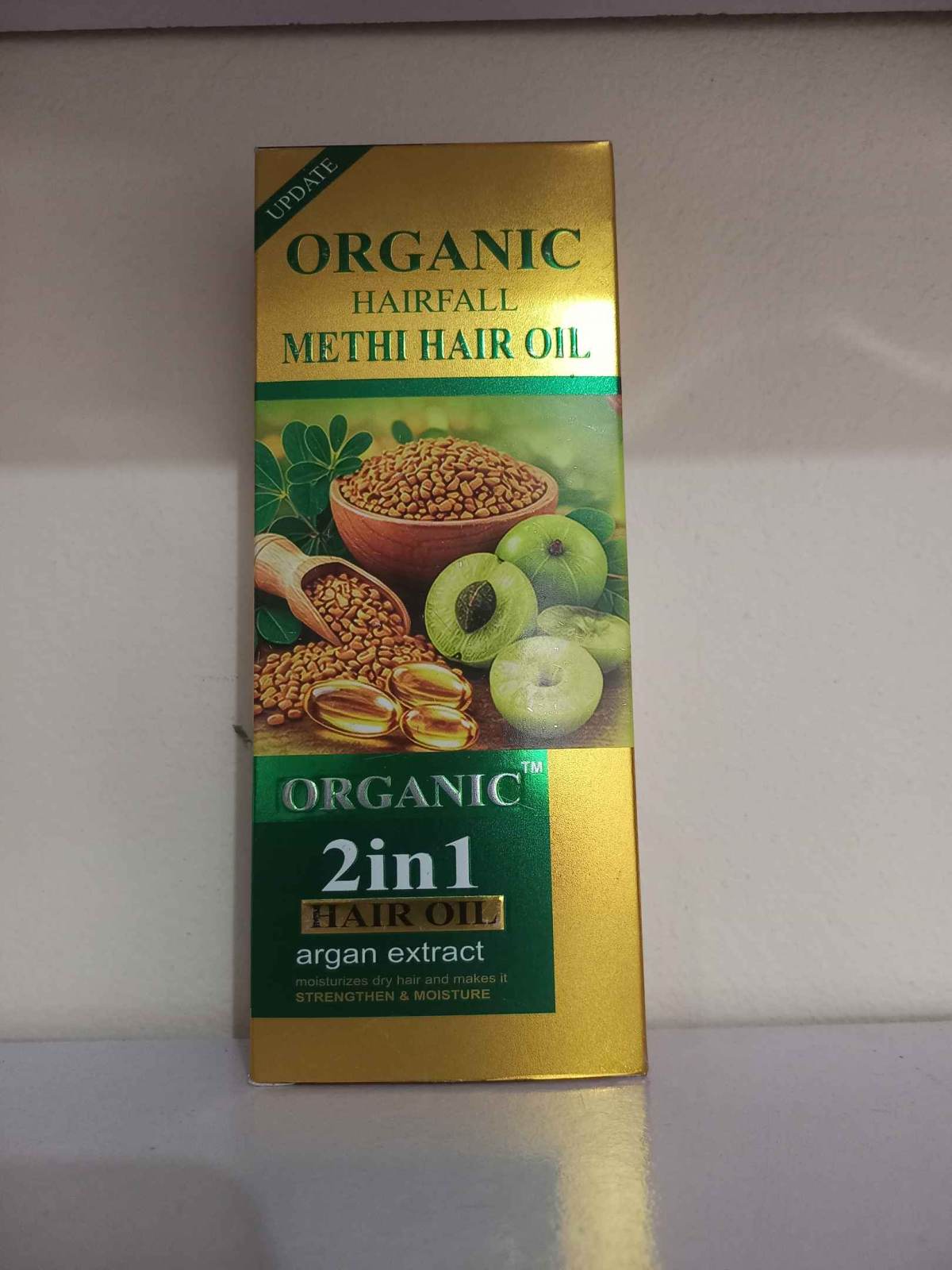 Organic Hairfall Methi Hair Oil 2in1 With Argan Extract (100 ml) -