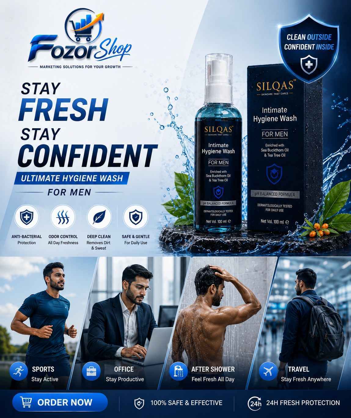 SILQAS Intimate Hygiene Wash – Men