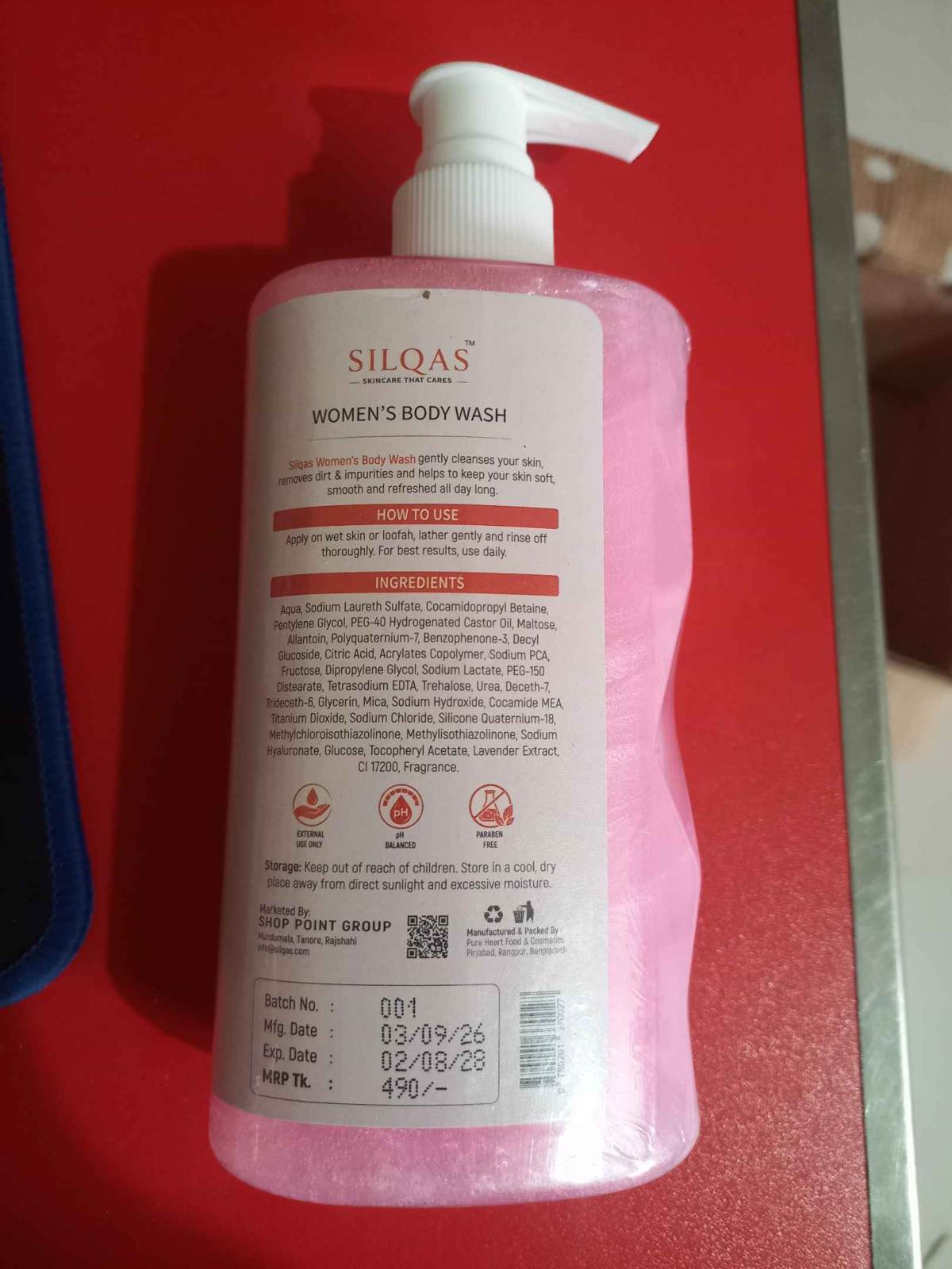 SILQAS Women’s Body Wash – Premium Care