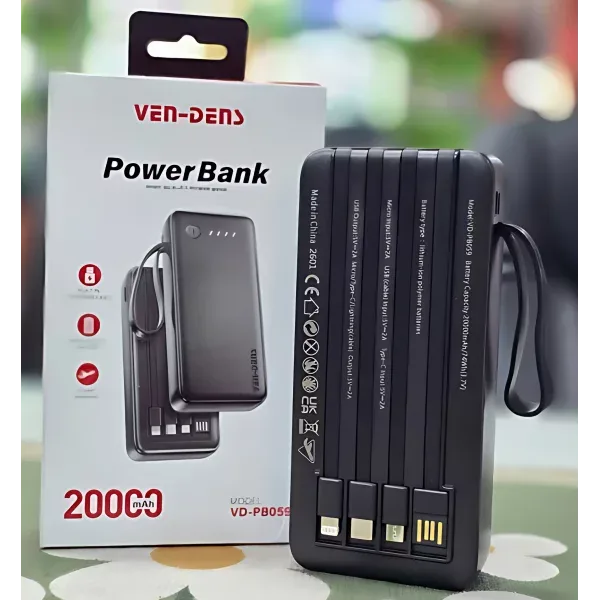 🔋 VEN-DENS 20000mAh Power Bank — VD-PB059
