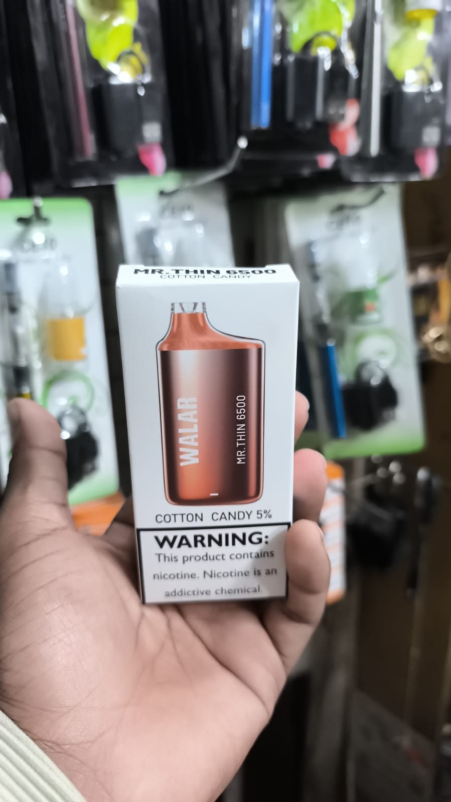 Walar Mr Thin 6500 Cotton Candy Vape কটন ক্যান্ডি ভেপ